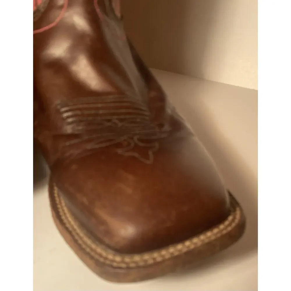 Tony Lama Women’s Western Cowboy Boots Size 10 B Brown Leather Good Condition